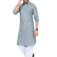 TRADITIONAL GRAY PATHANI COTTON KURTA PAJAMA OUTFIT– ETHNIC WEAR FOR MENS