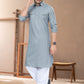 TRADITIONAL GRAY PATHANI COTTON KURTA PAJAMA OUTFIT– ETHNIC WEAR FOR MENS