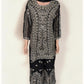 BLACK TRADITIONAL DESIGNER SHARARA SALWAR KAMEEZ SUIT - ETHNIC WEAR FOR WOMEN - 206