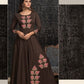 BROWN COLOR MASLEEN TRADITIONAL DESIGNER GOWN - ETHNIC WEAR FOR WOMEN - 308