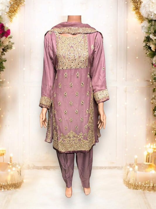 DESIGNER PARTY WEAR SALWAR KAMEEZ SET -ETHNIC WEAR FOR WOMEN- 201