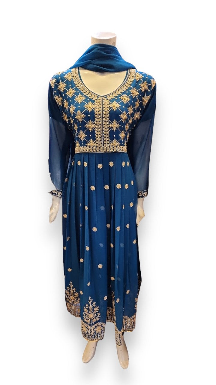 DESIGNER PARTY WEAR SALWAR KAMEEZ SET -ETHNIC WEAR FOR WOMEN- 202