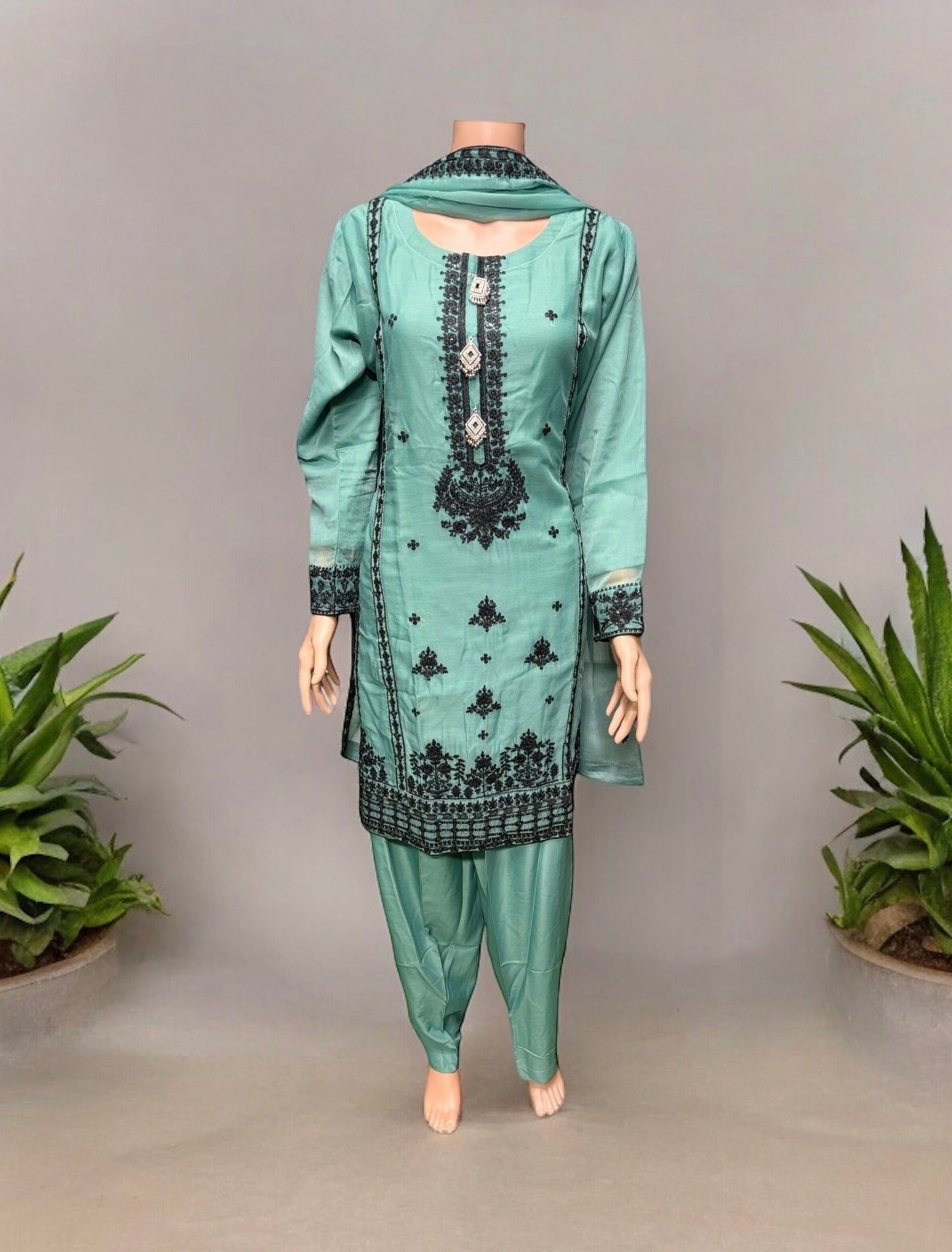 DESIGNER PARTY WEAR SALWAR KAMEEZ SET -ETHNIC WEAR FOR WOMEN- 208
