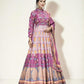 DOLA SILK PRINTED TRADITIONAL DESIGNER GOWN - ETHNIC WEAR FOR WOMEN - 311