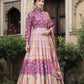 DOLA SILK PRINTED TRADITIONAL DESIGNER GOWN - ETHNIC WEAR FOR WOMEN - 311