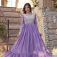 GEORGETTE EMBROIDERY TRADITIONAL DESIGNER GOWN - ETHNIC WEAR FOR WOMEN - 301
