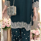 GREEN- TRADITIONAL DESIGNER SALWAR KAMEEZ SUIT WITH HANDBAG- ETHNIC WEAR FOR WOMEN - 229