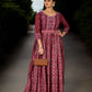MAROON COLOR TRADITIONAL DESIGNER GOWN - ETHNIC WEAR FOR WOMEN - 310