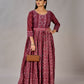 MAROON COLOR TRADITIONAL DESIGNER GOWN - ETHNIC WEAR FOR WOMEN - 310