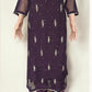 PURPLE - TRADITIONAL DESIGNER SALWAR KAMEEZ SUIT- ETHNIC WEAR FOR WOMEN - 235