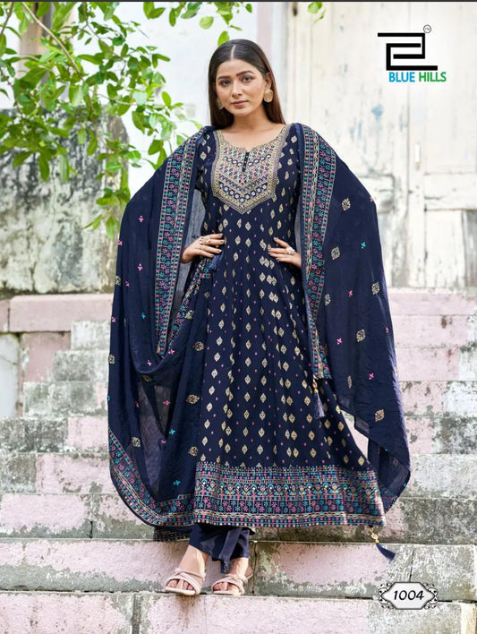 RAYON DRESS WITH PANT AND DUPATTA – ETHNIC WEAR FOR WOMEN- 03