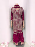TRADITIONAL DESIGNER GARARA SALWAR KAMEEZ SUIT - ETHNIC WEAR - 201