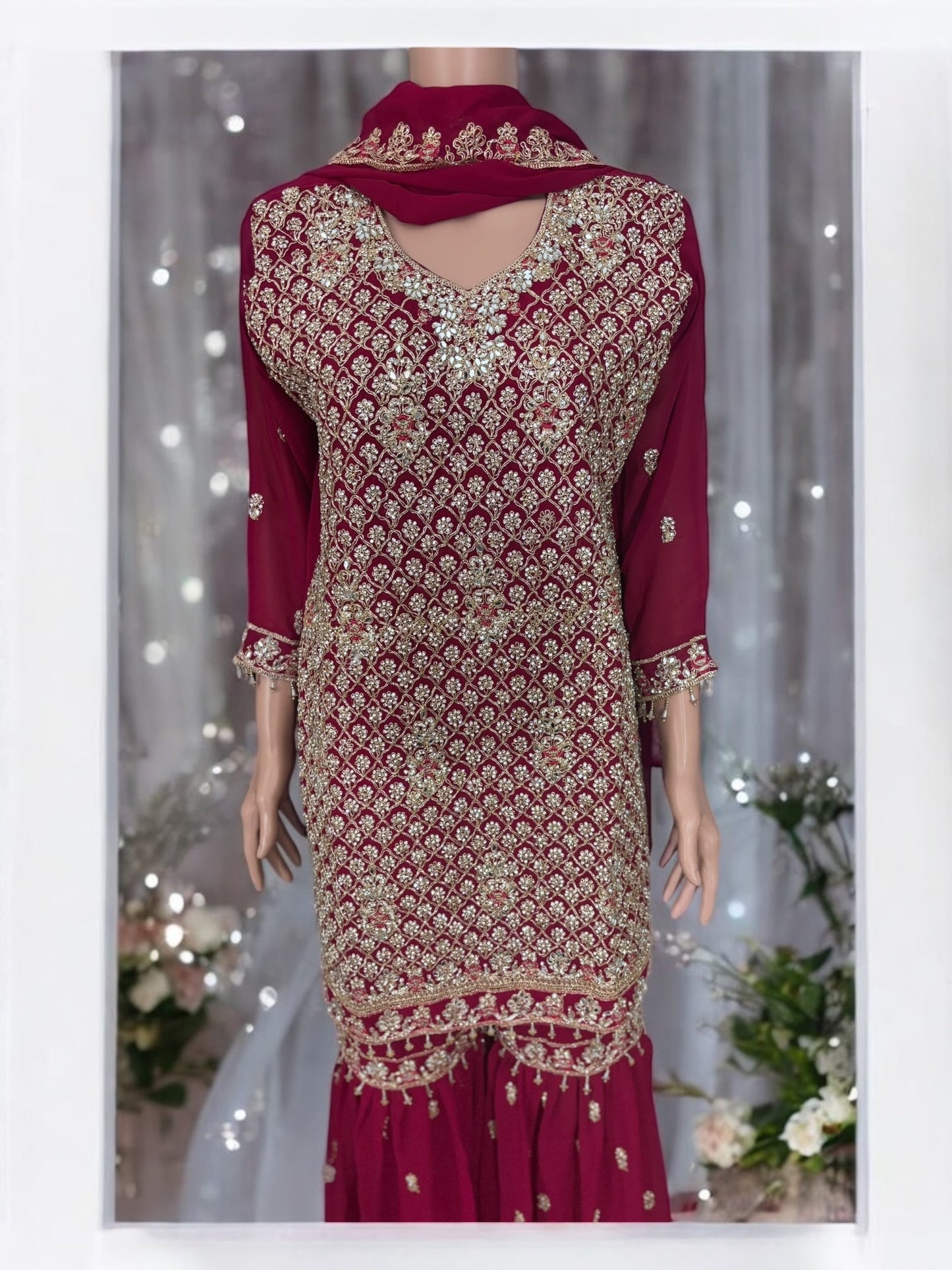TRADITIONAL DESIGNER GARARA SALWAR KAMEEZ SUIT - ETHNIC WEAR - 201