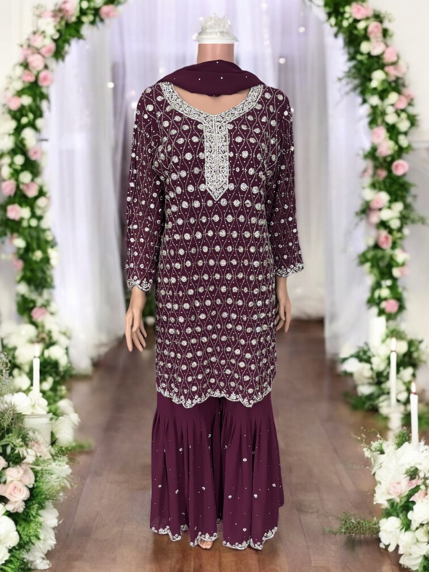 TRADITIONAL DESIGNER GARARA SALWAR KAMEEZ SUIT - ETHNIC WEAR - 204