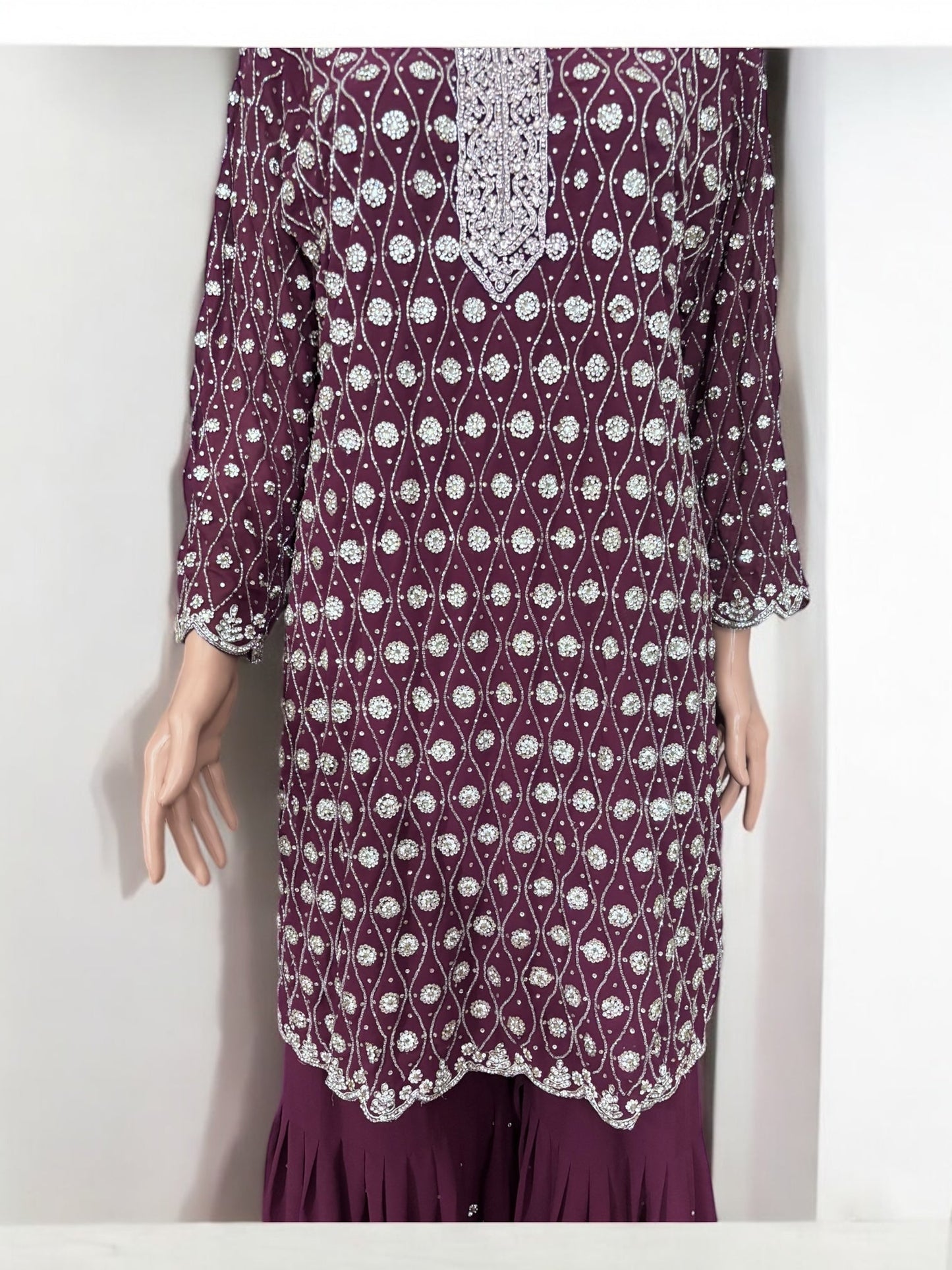 TRADITIONAL DESIGNER GARARA SALWAR KAMEEZ SUIT - ETHNIC WEAR - 204
