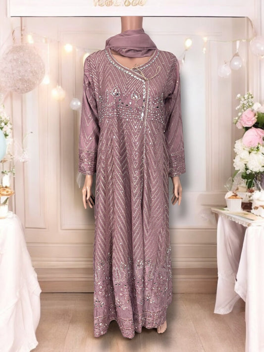 TRADITIONAL DESIGNER GOWN SET WITH PANT AND DUPATTA – ETHNIC WEAR FOR WOMEN-09