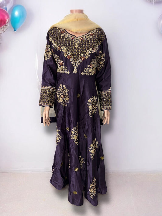 TRADITIONAL DESIGNER GOWN SET WITH PANT AND DUPATTA – ETHNIC WEAR FOR WOMEN-10