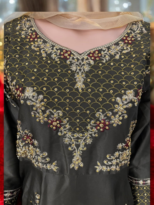 TRADITIONAL DESIGNER GOWN SET WITH PANT AND DUPATTA – ETHNIC WEAR FOR WOMEN-11