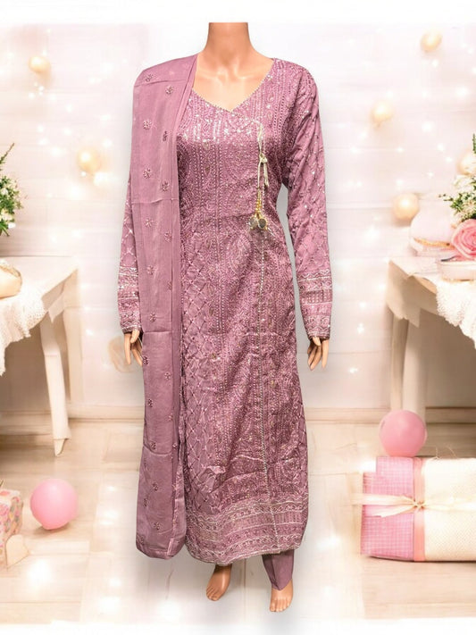 TRADITIONAL DESIGNER PARTY WEAR SALWAR KAMEEZ SET -ETHNIC WEAR FOR WOMEN- 210