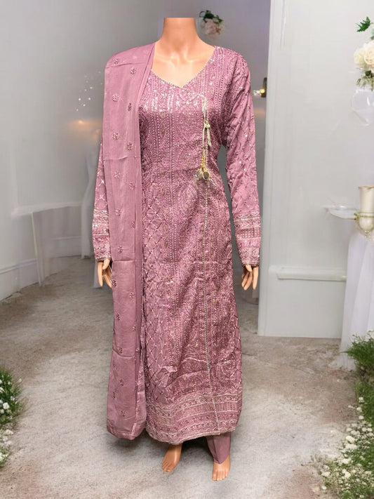 TRADITIONAL DESIGNER PARTY WEAR SALWAR KAMEEZ SET -ETHNIC WEAR FOR WOMEN- 210