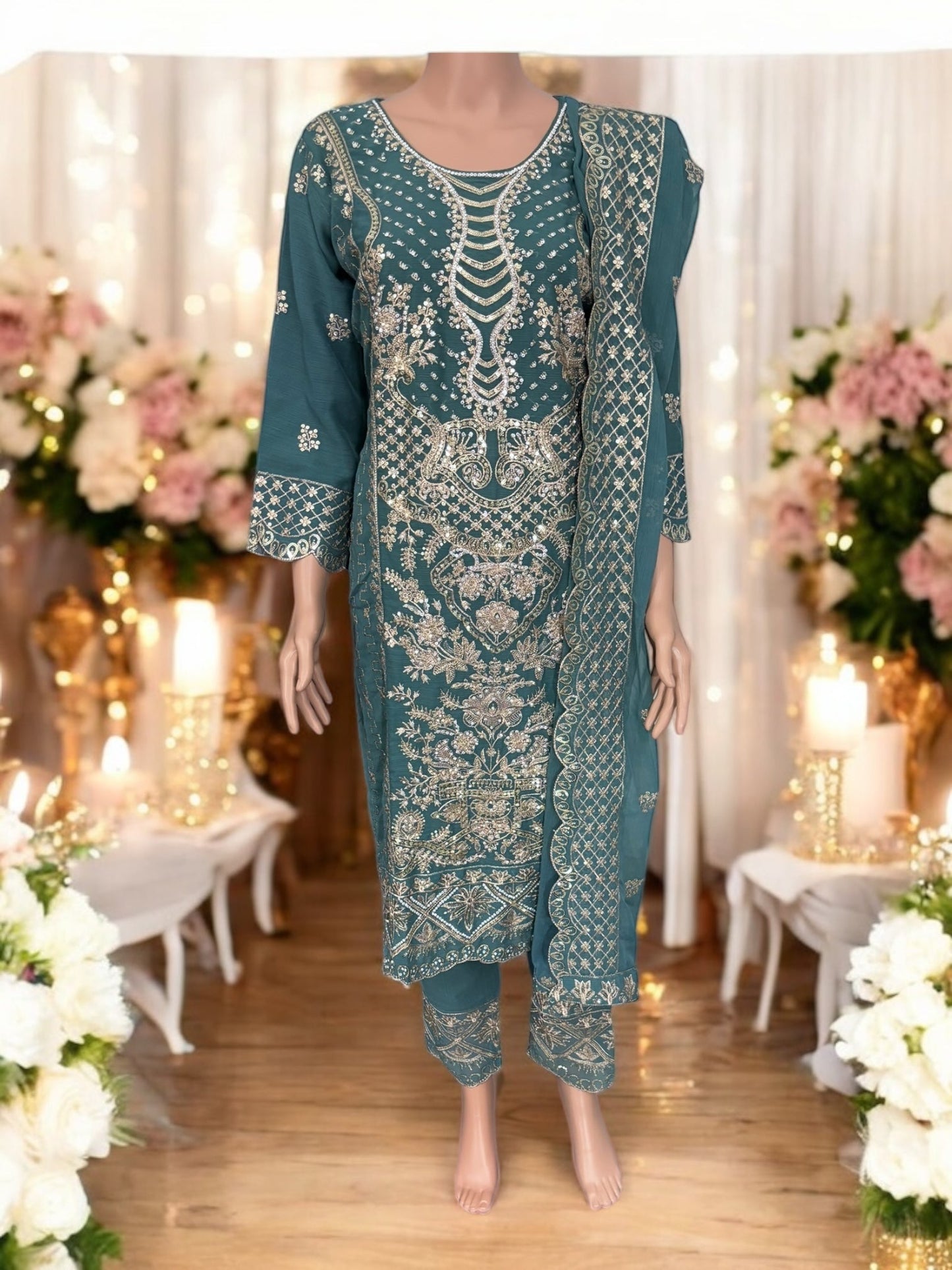 TRADITIONAL DESIGNER SALWAR KAMEEZ SUIT - ETHNIC WEAR FOR WOMEN - 213