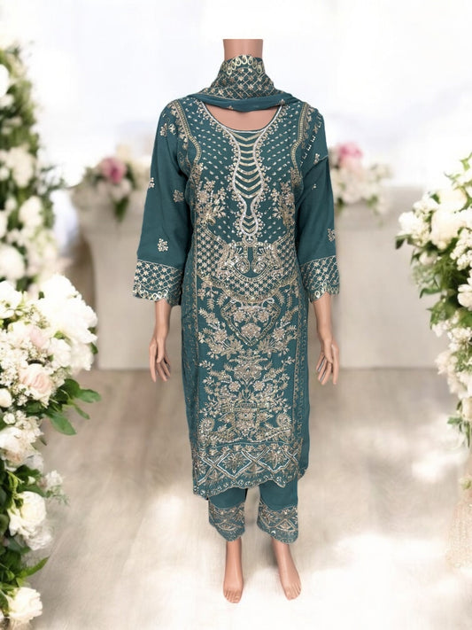 TRADITIONAL DESIGNER SALWAR KAMEEZ SUIT - ETHNIC WEAR FOR WOMEN - 213