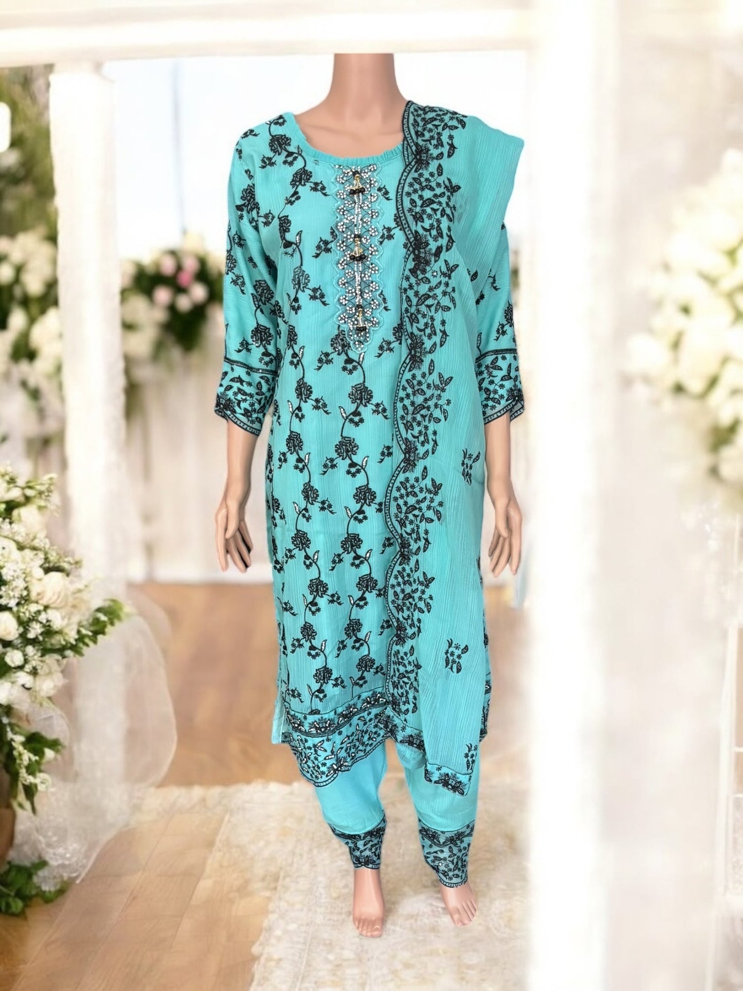 TRADITIONAL DESIGNER SALWAR KAMEEZ SUIT - ETHNIC WEAR FOR WOMEN - 214