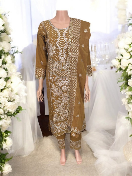 TRADITIONAL DESIGNER SALWAR KAMEEZ SUIT - ETHNIC WEAR FOR WOMEN - 215