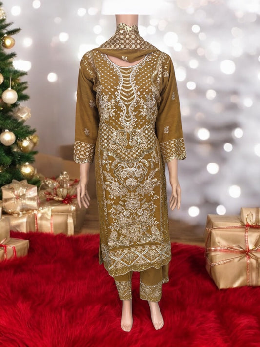 TRADITIONAL DESIGNER SALWAR KAMEEZ SUIT - ETHNIC WEAR FOR WOMEN - 215