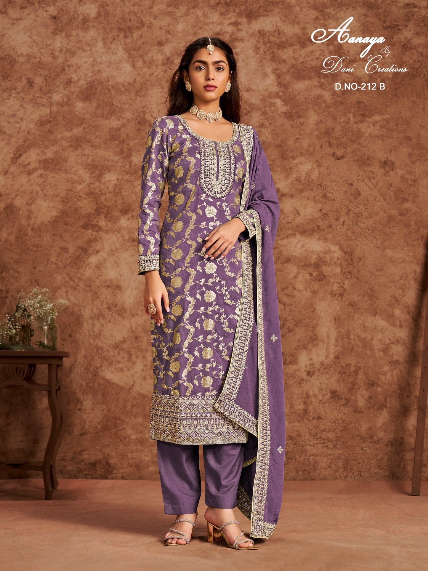TRADITIONAL DESIGNER SALWAR KAMEEZ SUIT - ETHNIC WEAR FOR WOMEN - 221