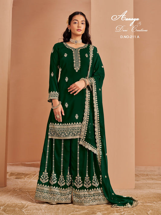 TRADITIONAL DESIGNER SALWAR KAMEEZ SUIT - ETHNIC WEAR FOR WOMEN - 222