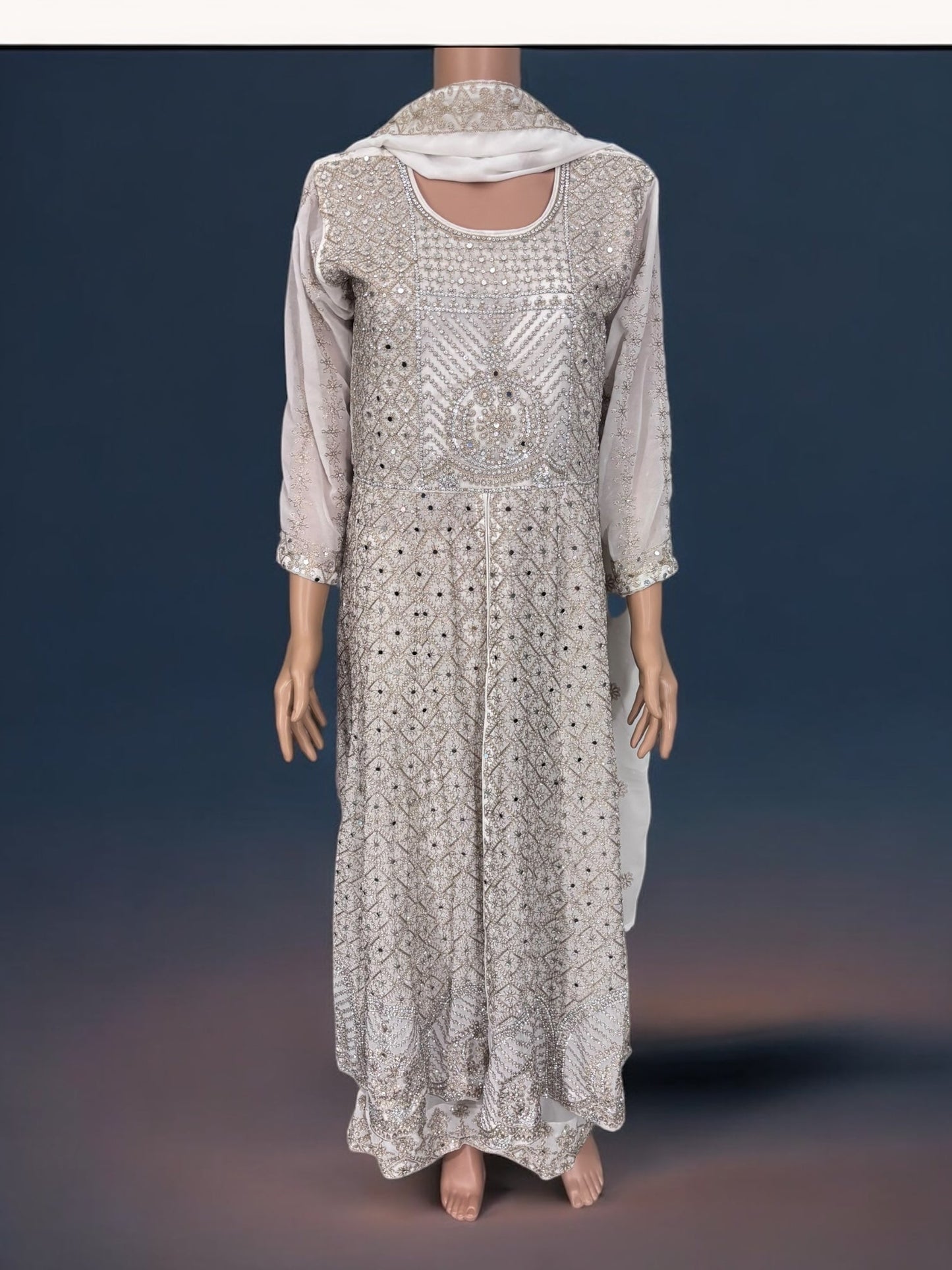 TRADITIONAL DESIGNER SALWAR KAMEEZ SUIT WITH 2 LAYERS - ETHNIC WEAR FOR WOMEN - 207