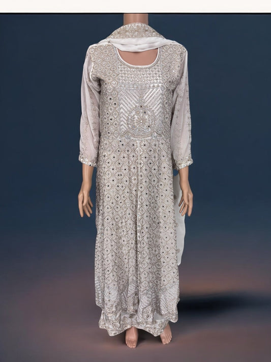 TRADITIONAL DESIGNER SALWAR KAMEEZ SUIT WITH 2 LAYERS - ETHNIC WEAR FOR WOMEN - 207