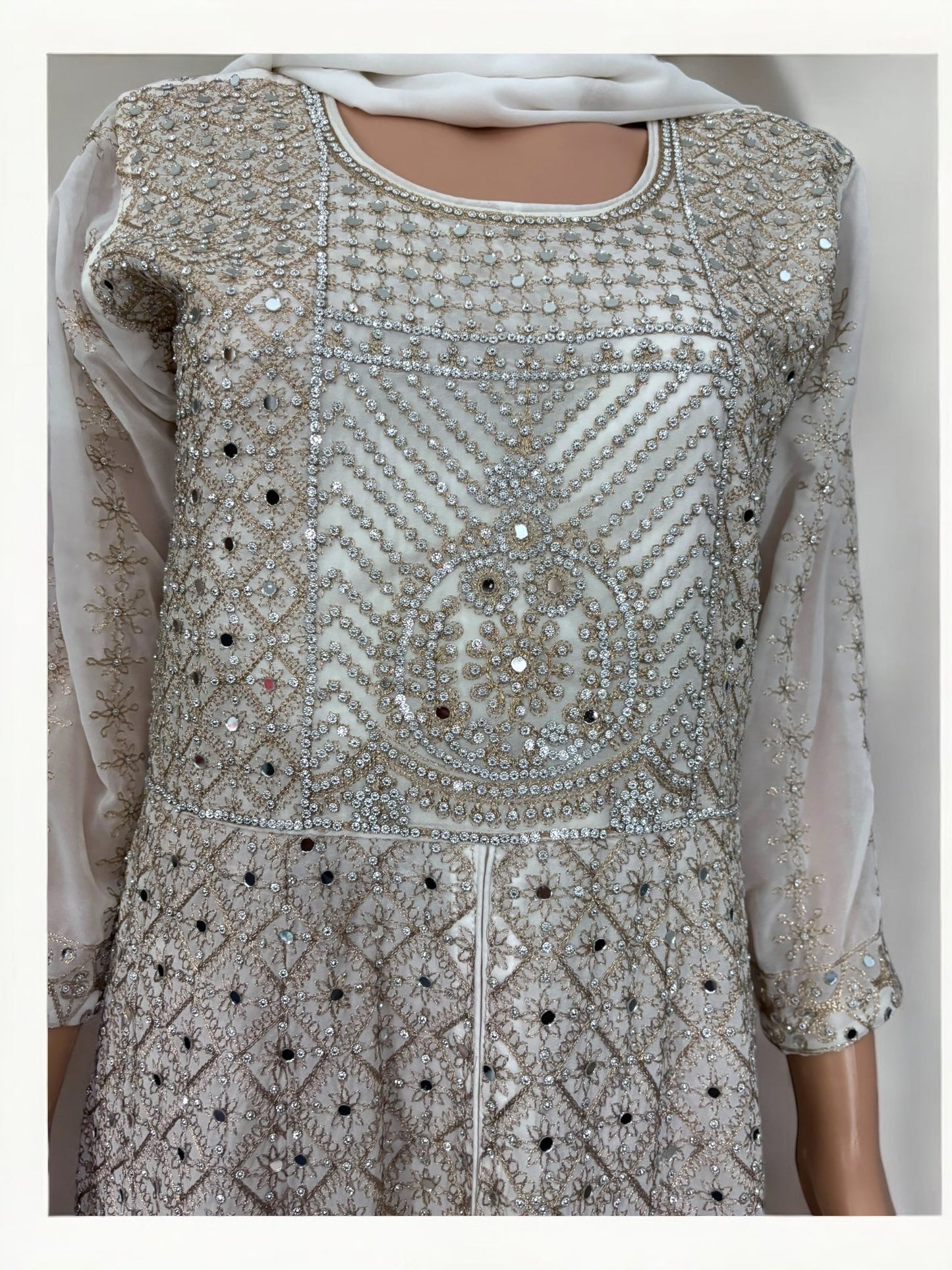 TRADITIONAL DESIGNER SALWAR KAMEEZ SUIT WITH 2 LAYERS - ETHNIC WEAR FOR WOMEN - 207