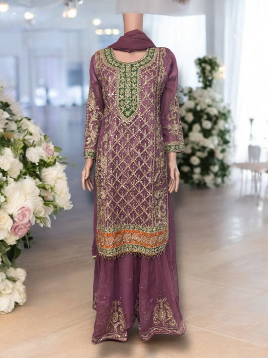 TRADITIONAL DESIGNER SHARARA SALWAR KAMEEZ SET – ETHNIC WEAR FOR WOMEN-03