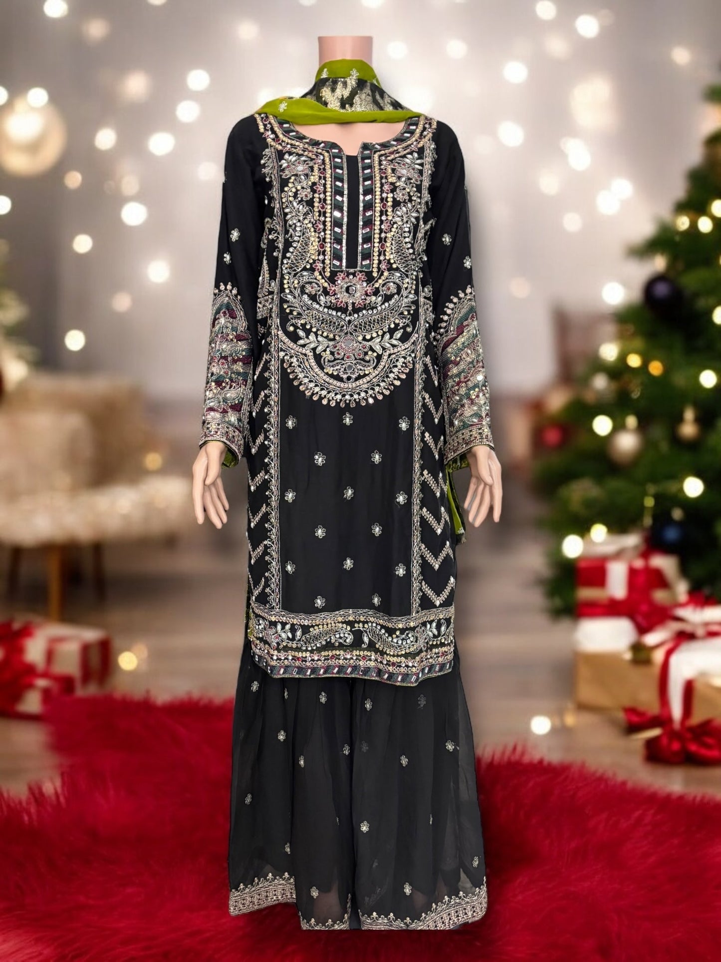 TRADITIONAL DESIGNER SHARARA SALWAR KAMEEZ SET – ETHNIC WEAR FOR WOMEN-06