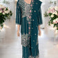 TRADITIONAL DESIGNER SHARARA SALWAR KAMEEZ SUIT - ETHNIC WEAR - 203