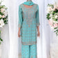 TRADITIONAL DESIGNER SHARARA SALWAR KAMEEZ SUIT - ETHNIC WEAR FOR WOMEN - 210