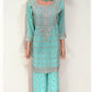 TRADITIONAL DESIGNER SHARARA SALWAR KAMEEZ SUIT - ETHNIC WEAR FOR WOMEN - 210
