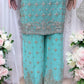 TRADITIONAL DESIGNER SHARARA SALWAR KAMEEZ SUIT - ETHNIC WEAR FOR WOMEN - 210