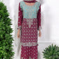 TRADITIONAL DESIGNER SHARARA SALWAR KAMEEZ SUIT IN LEHENGA STYLE - ETHNIC WEAR FOR WOMEN - 211