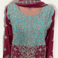 TRADITIONAL DESIGNER SHARARA SALWAR KAMEEZ SUIT IN LEHENGA STYLE - ETHNIC WEAR FOR WOMEN - 211