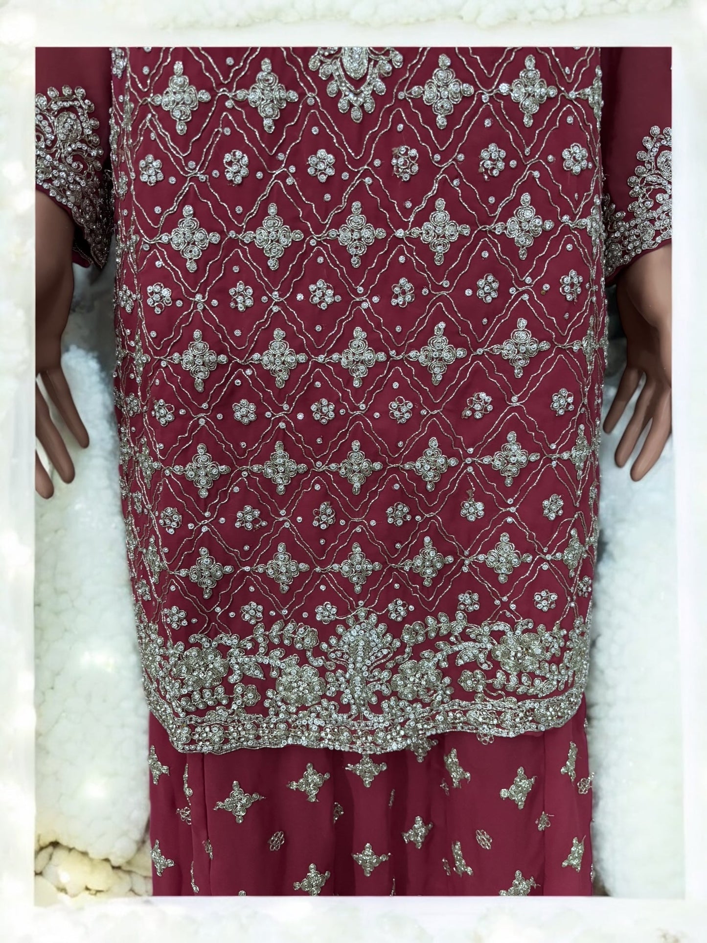 TRADITIONAL DESIGNER SHARARA SALWAR KAMEEZ SUIT IN LEHENGA STYLE - ETHNIC WEAR FOR WOMEN - 211