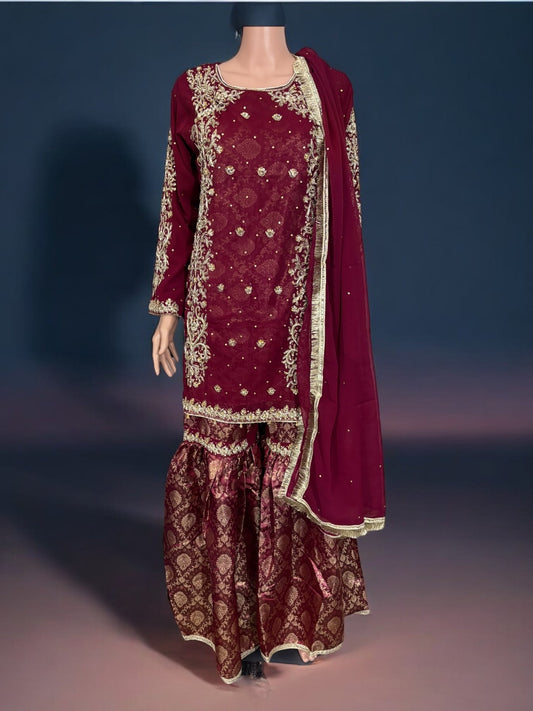 TRADITIONAL GARARA DESIGNER SALWAR KAMEEZ SUIT- ETHNIC WEAR FOR WOMEN - 231