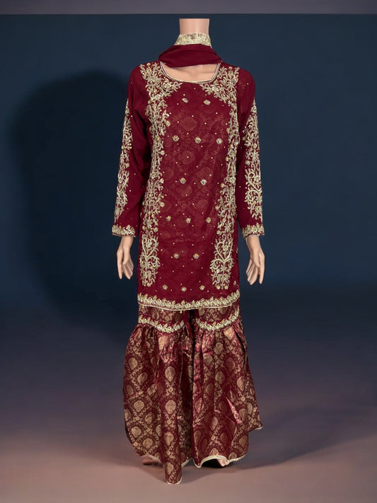 TRADITIONAL GARARA DESIGNER SALWAR KAMEEZ SUIT- ETHNIC WEAR FOR WOMEN - 231