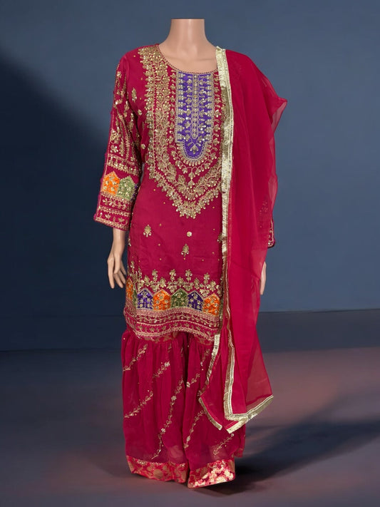 TRADITIONAL GARARA DESIGNER SALWAR KAMEEZ SUIT- ETHNIC WEAR FOR WOMEN - 232