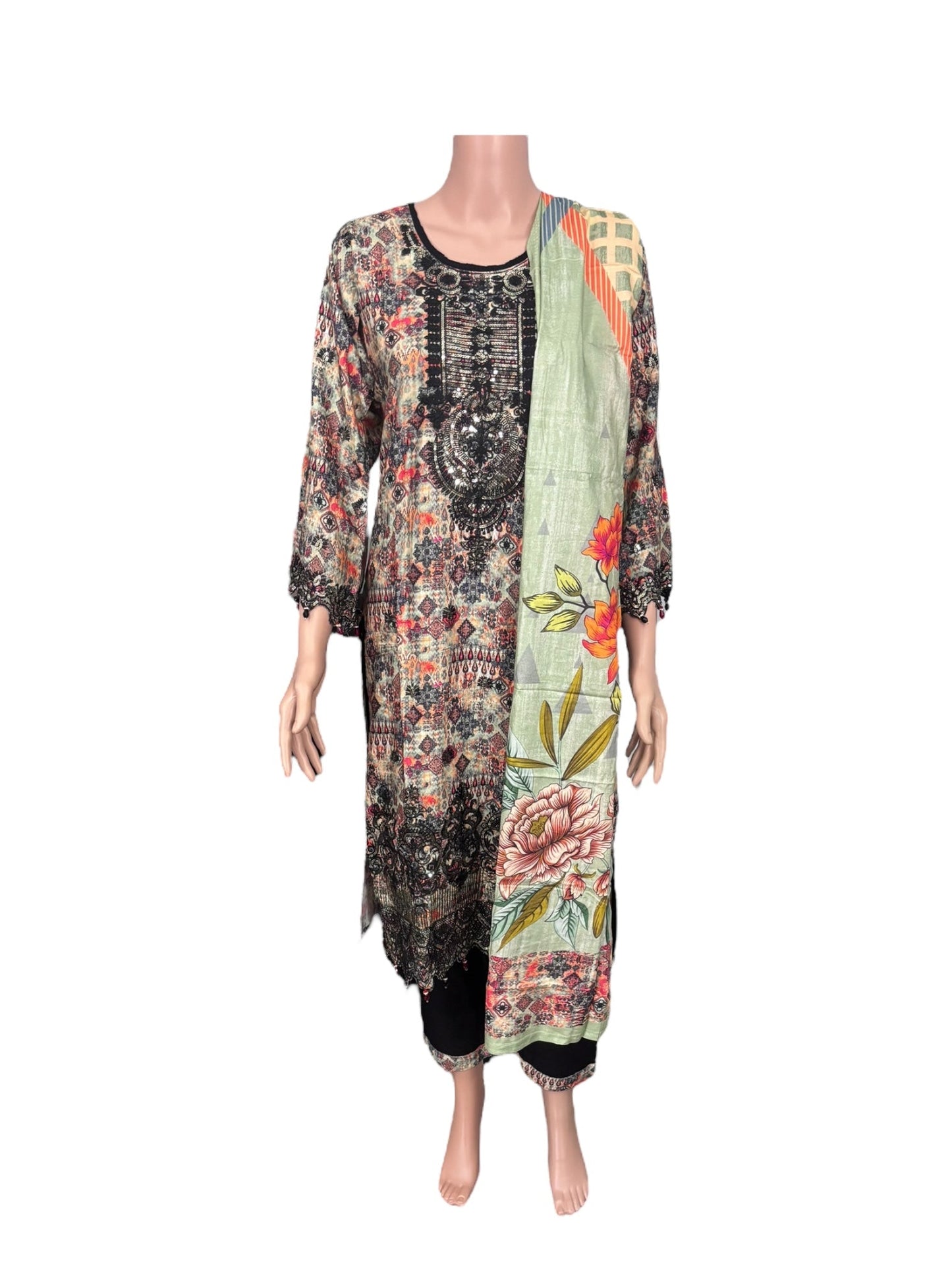 TRADITIONAL SOFT COTTON DESIGNER SALWAR KAMEEZ SUIT - ETHNIC WEAR FOR WOMEN - 216