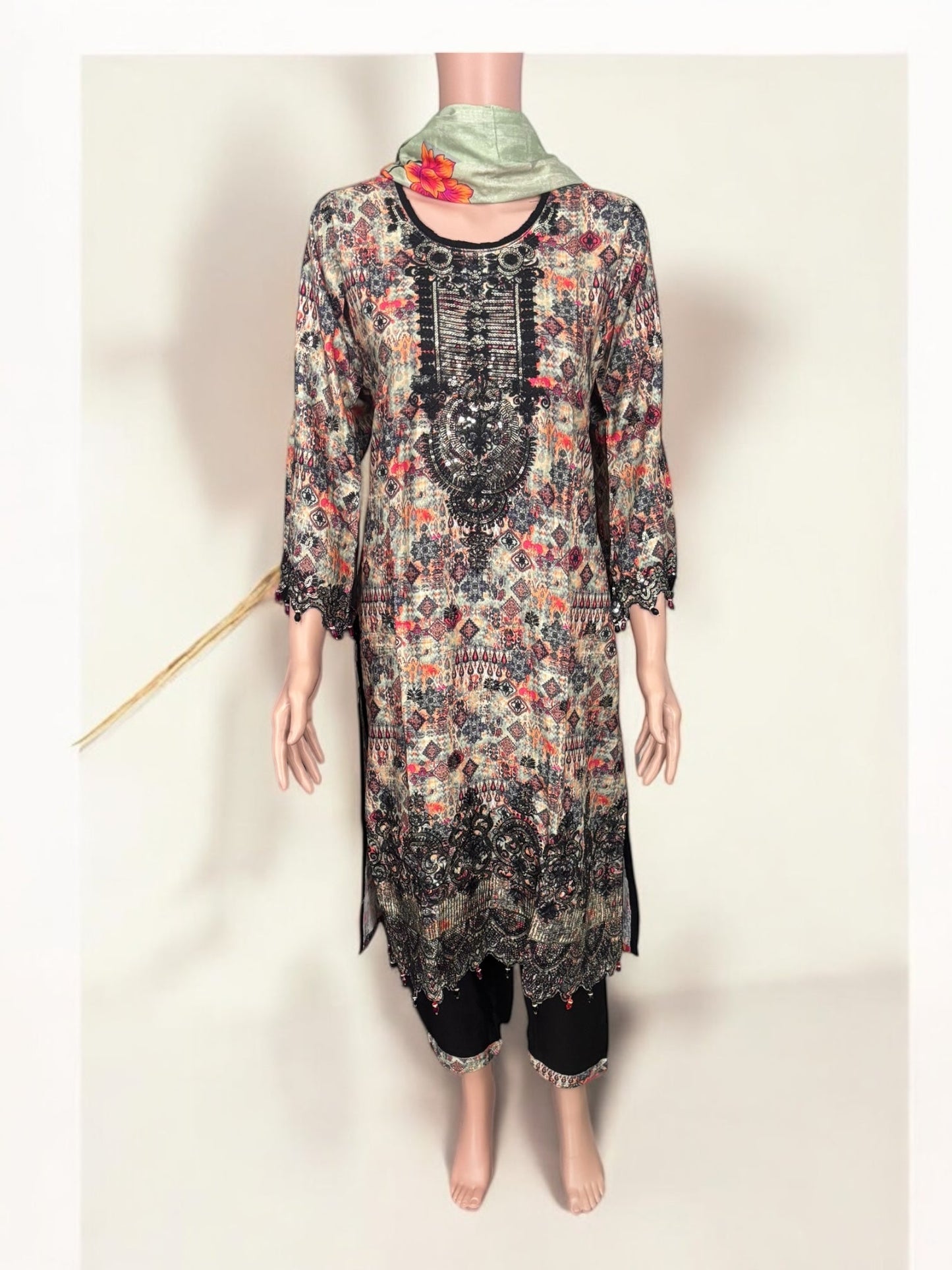 TRADITIONAL SOFT COTTON DESIGNER SALWAR KAMEEZ SUIT - ETHNIC WEAR FOR WOMEN - 216