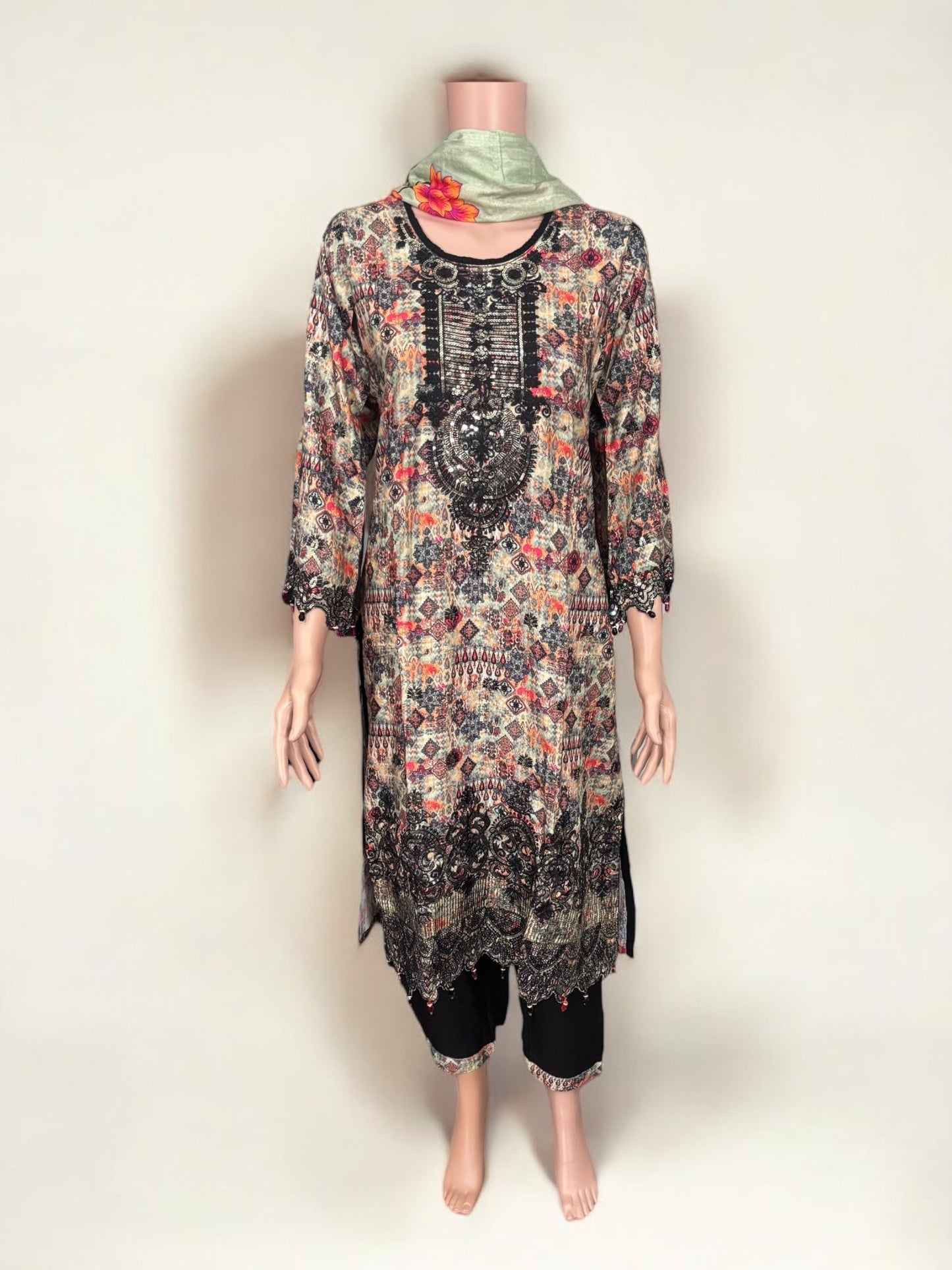 TRADITIONAL SOFT COTTON DESIGNER SALWAR KAMEEZ SUIT - ETHNIC WEAR FOR WOMEN - 216