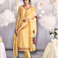 EXQUISITE CREAM PATOLA FAUX GEORGETTE EMBROIDERED SALWAR KAMEEZ WITH STONE WORK-B